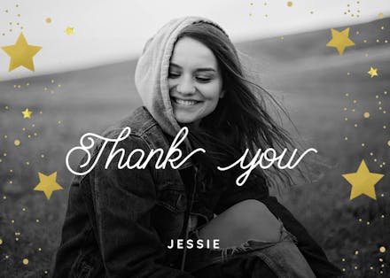 Shinny Thank You - Birthday Thank You Card