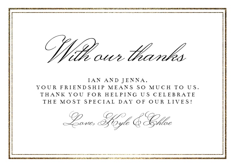 Simple sophistication -  free thank you card