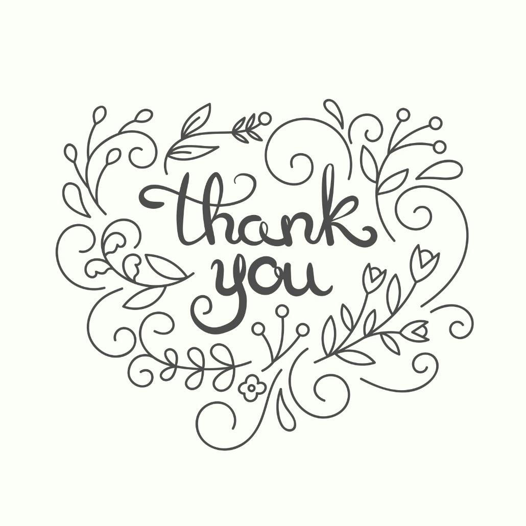 Simple swirls - thank you card