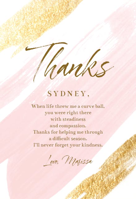 Slanted Strokes - Thank You Card