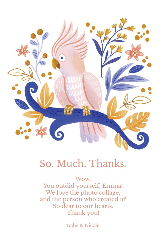 So loving - thank you card