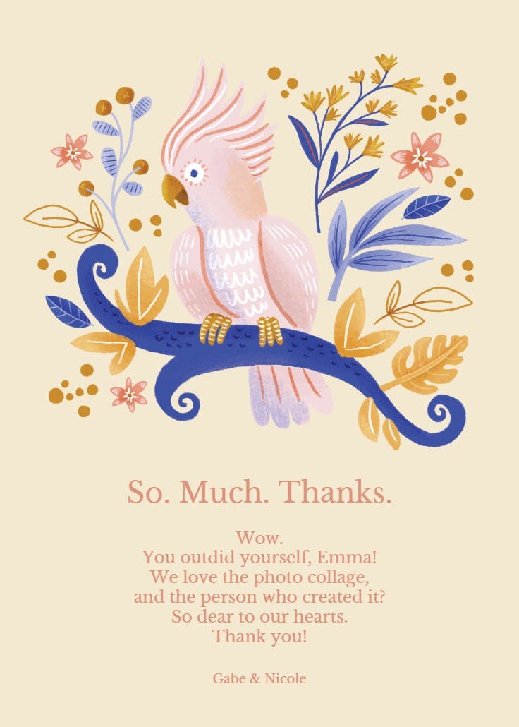 So loving - thank you card
