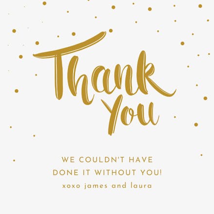 Spotlight - thank you card