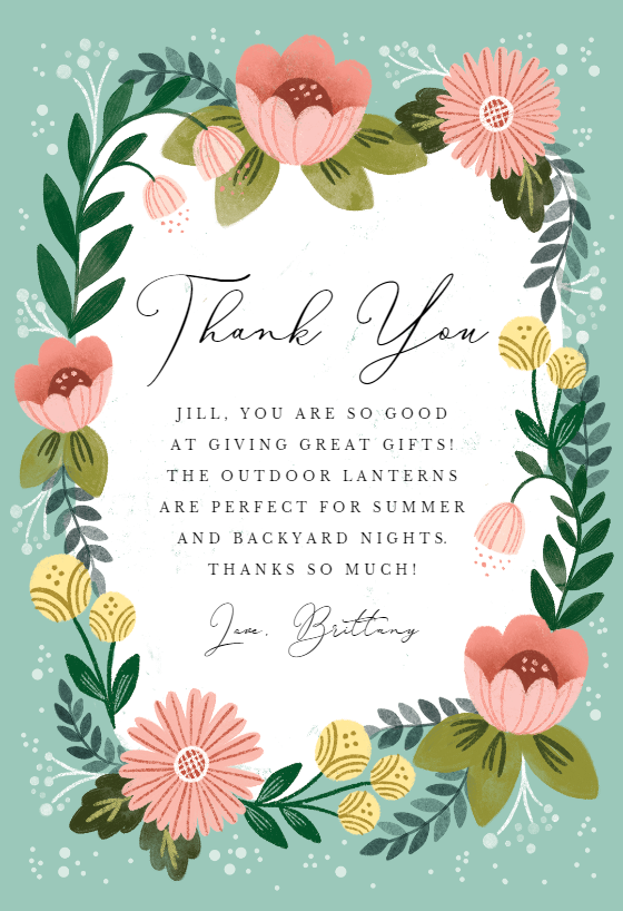 Spring Surround - Thank You Card | Greetings Island