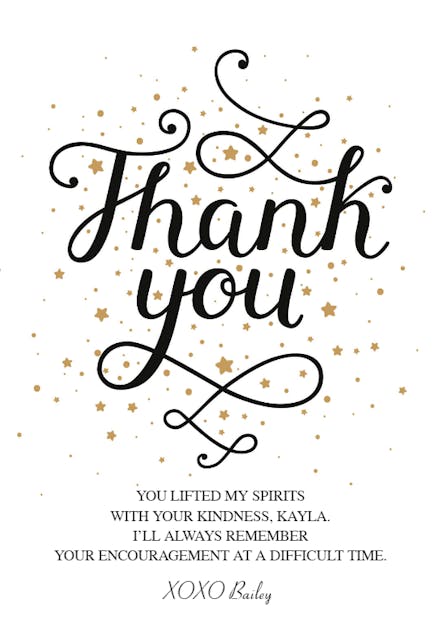 Star Sprinkles - Thank You Card