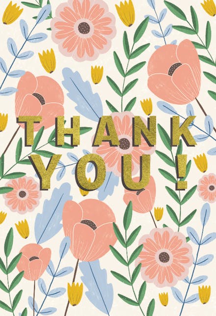 Thank You Card Template (Free) | Greetings Island