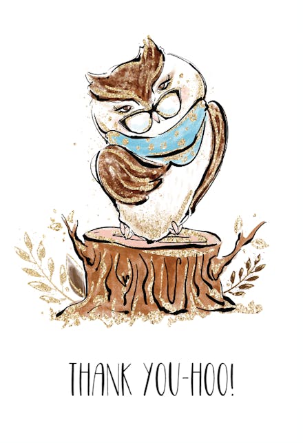 Teacher Owl - Thank You Card
