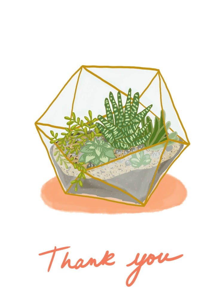 Terrarium - thank you card