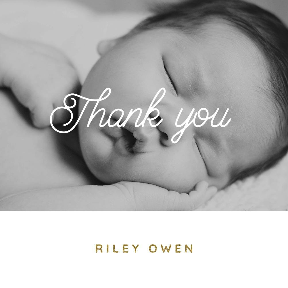 Thank you - baptism thank you card