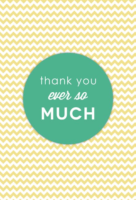 Thank You Ever So Much - Thank You Card