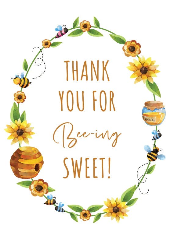 Thank you for beeing - thank you card