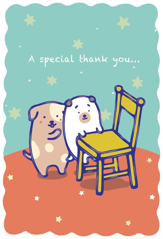 Thank you for support - thank you card