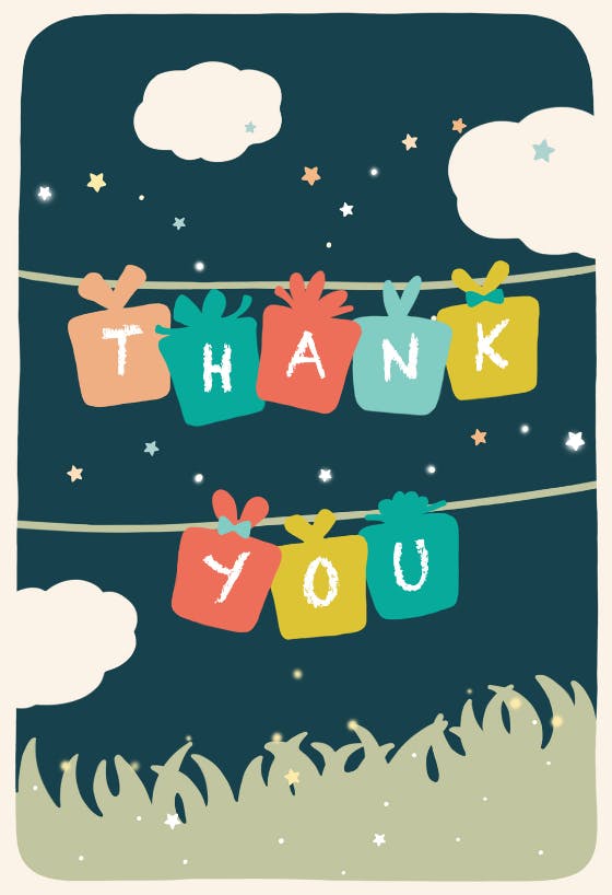 Thank you for your presence - thank you card
