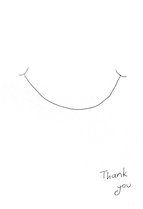 Thank you smile - thank you card