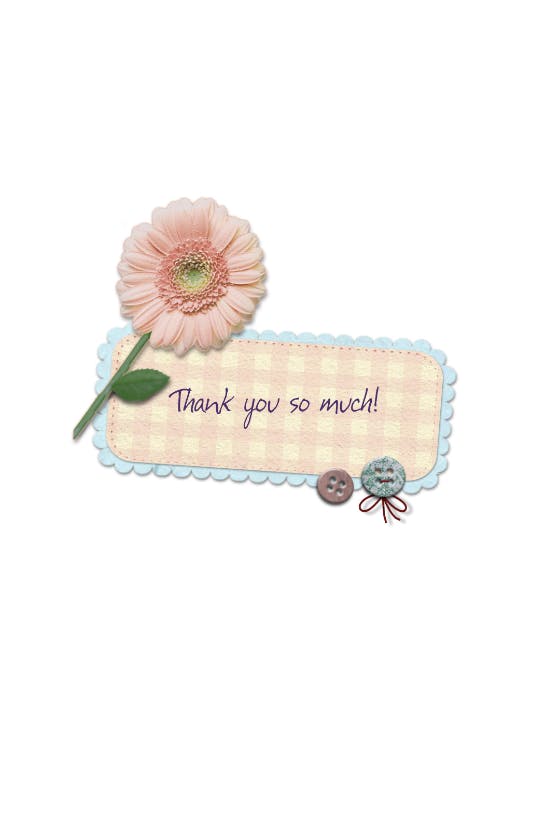 Thank you so much - thank you card