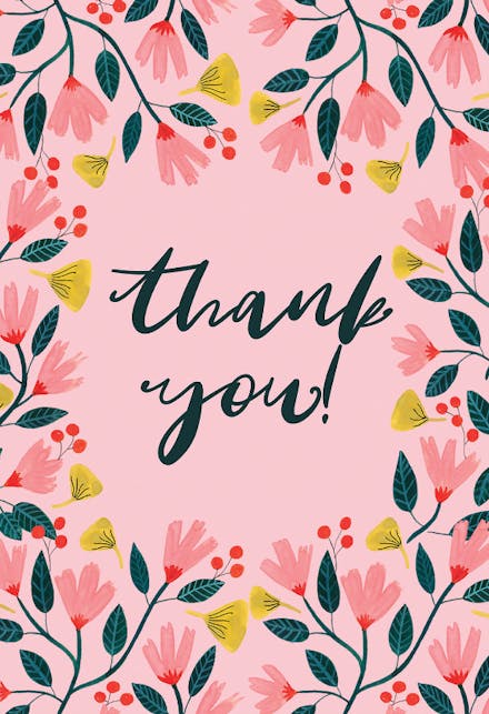 Thank You - Thank You Card Template (Free) | Greetings Island