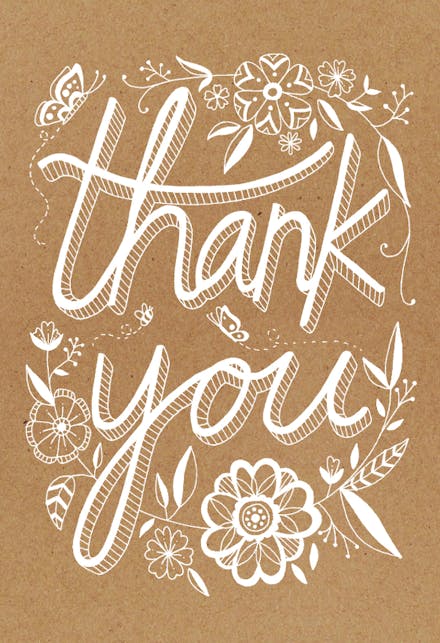 Rustic - Thank You Card Template (Free) | Greetings Island