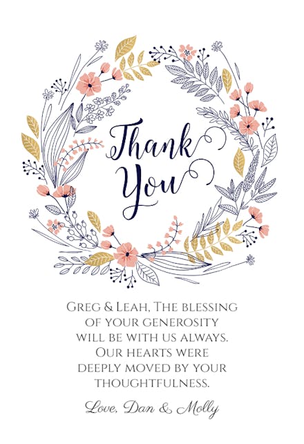 Blooming Canopy - Thank You Card Template (Free) | Greetings Island