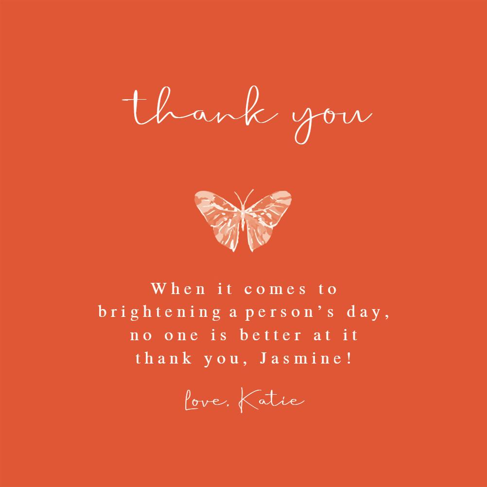 Thankful wings - thank you card