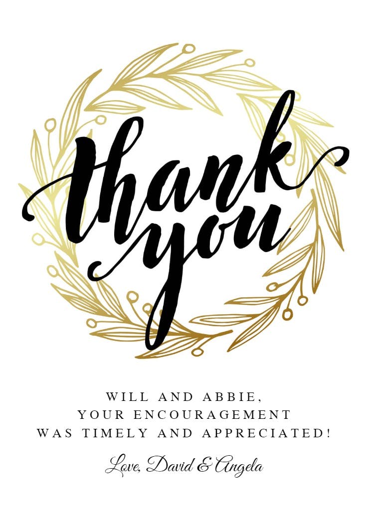 Thanks all around - thank you card