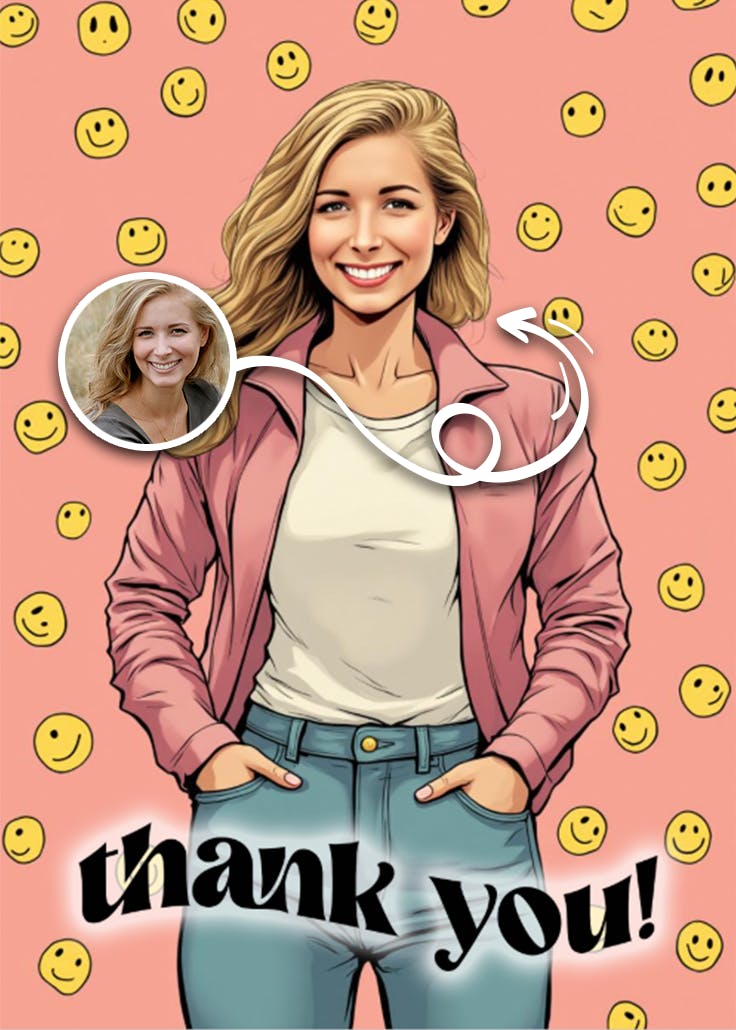 Thanks emojis -  tarjeta de agradecimiento