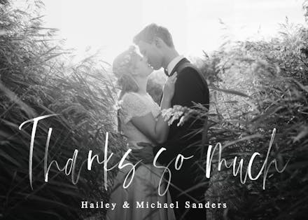 Thanks so much - wedding thank you card