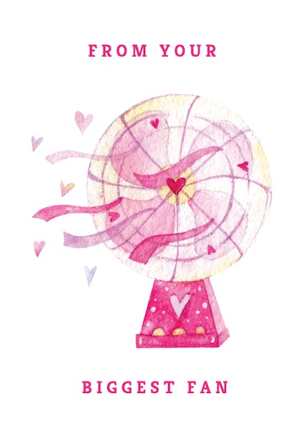 The Biggest Fan - Thoughts & Feelings Card