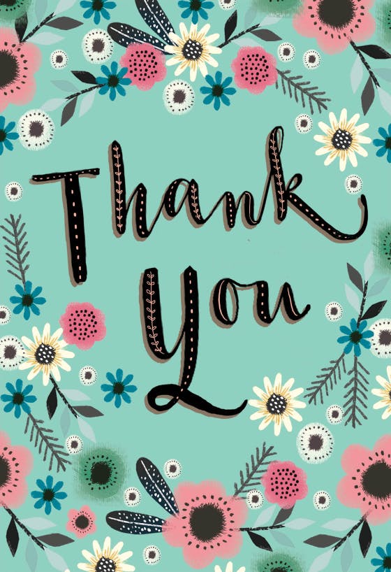 Thoughtful Thanks - Thank You Card Template (Free) | Greetings Island