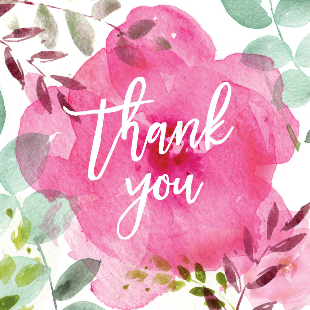 Tickled Pink - Thank You Card Template | Greetings Island