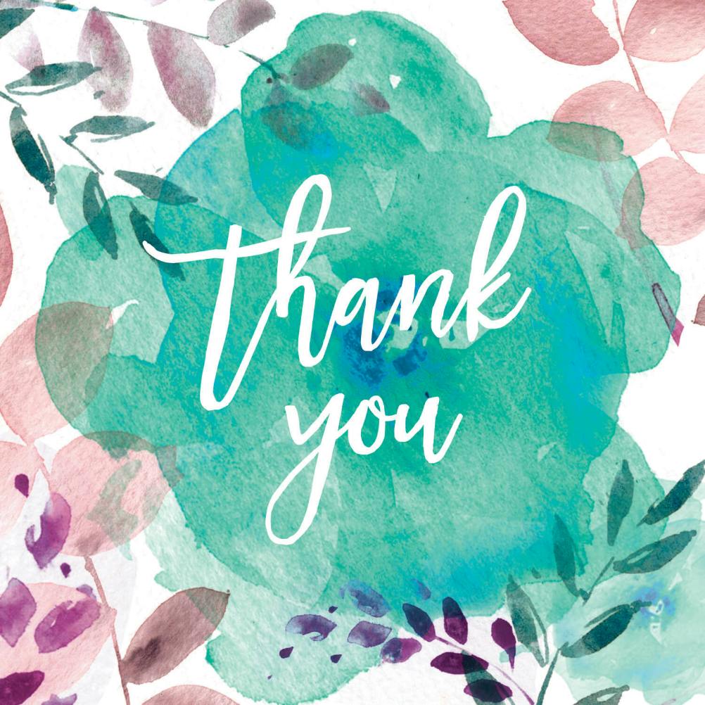 Tickled pink - thank you card