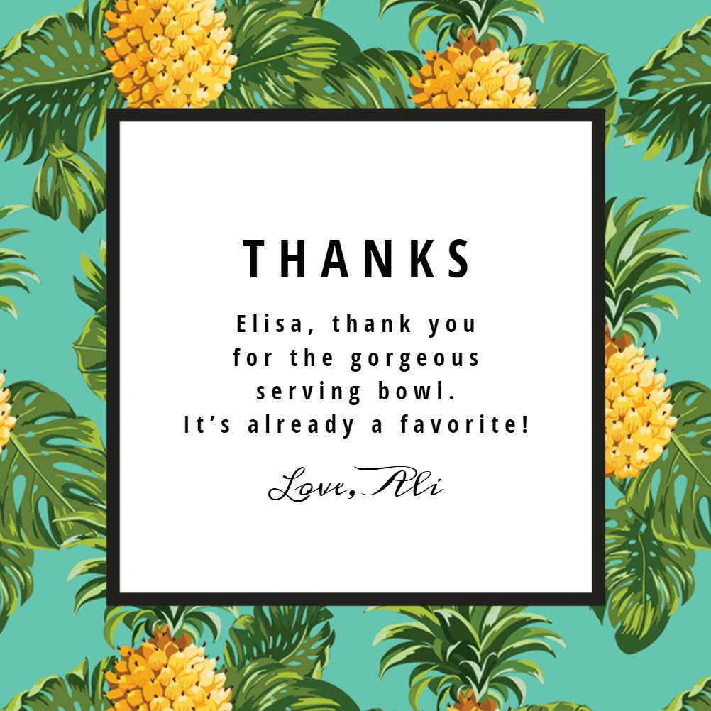 Tropical vibe - thank you card