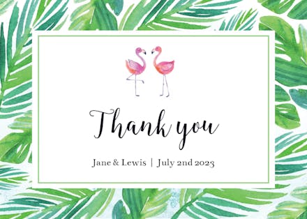 Tropical - Baby Shower Thank You Card