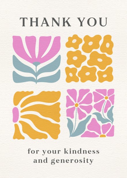 Vivid screenprints - wedding thank you card