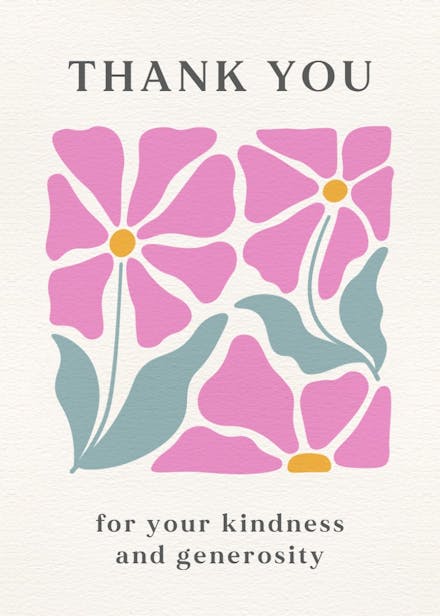 Vivid screenprints - wedding thank you card