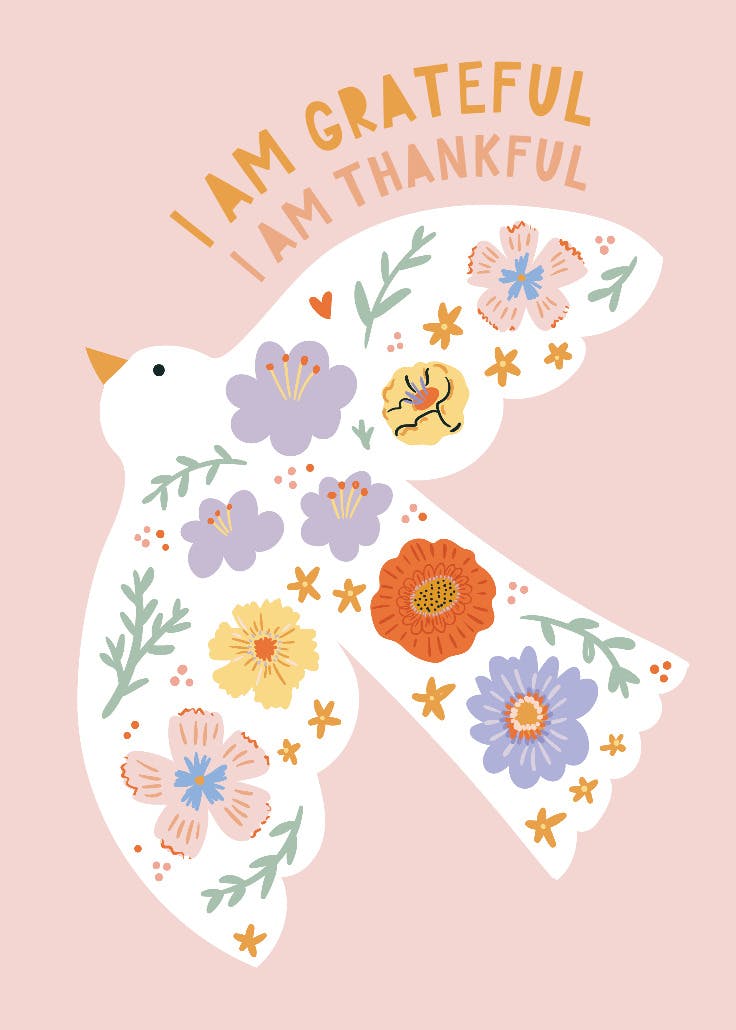 Wings of gratitude - thank you card