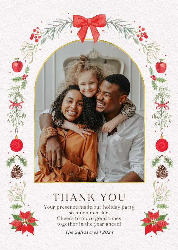 Winter berries - thank you card