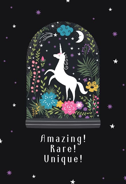 Amazing Unicorn - Thank You Card For Teacher