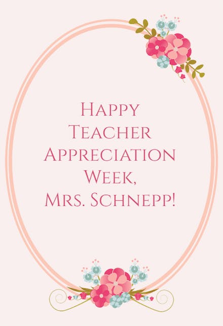 Appreciation Plaque - Thank You Card For Teacher