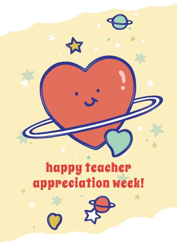 Best in the universe - thank you card for teacher