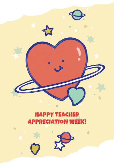 Best in the Universe - Thank You Card For Teacher