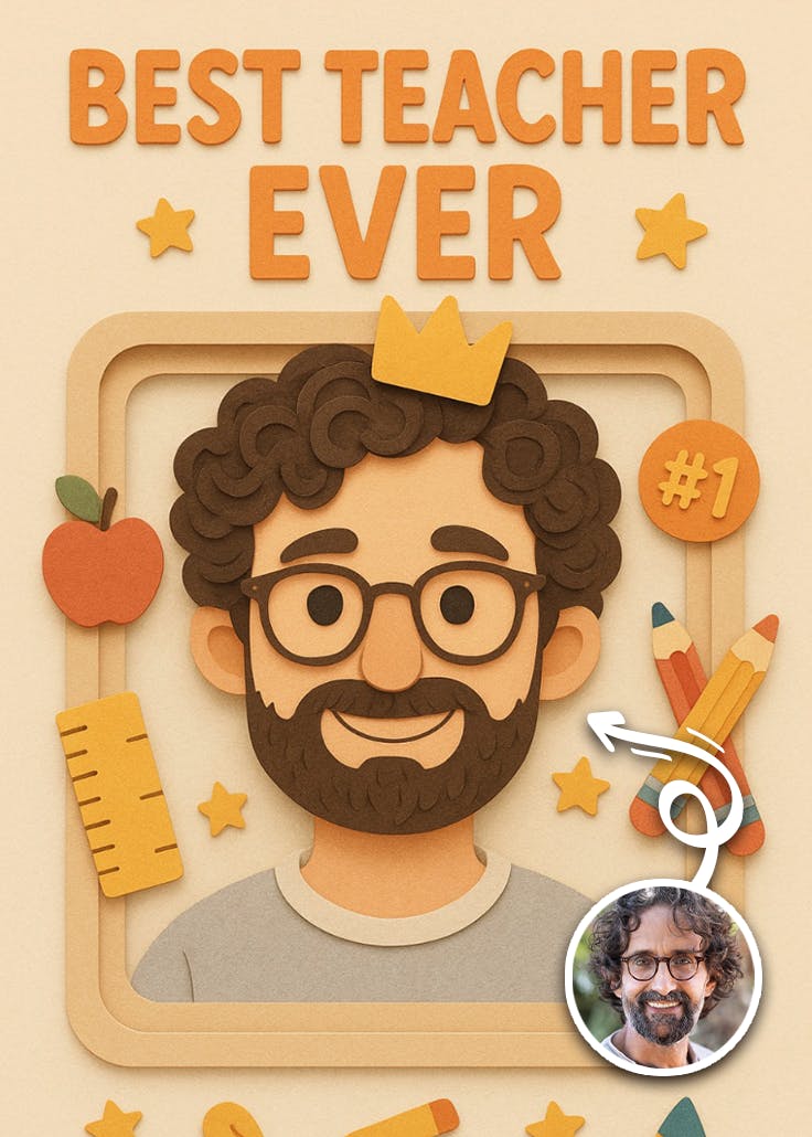 Best teacher ever - thank you card for teacher