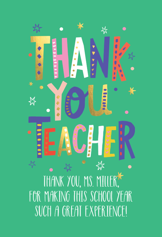 Sharp Skills - Thank You Card For Teacher (Free) | Greetings Island