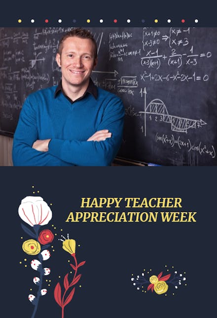 Floral Touches Thanks - Thank You Card For Teacher