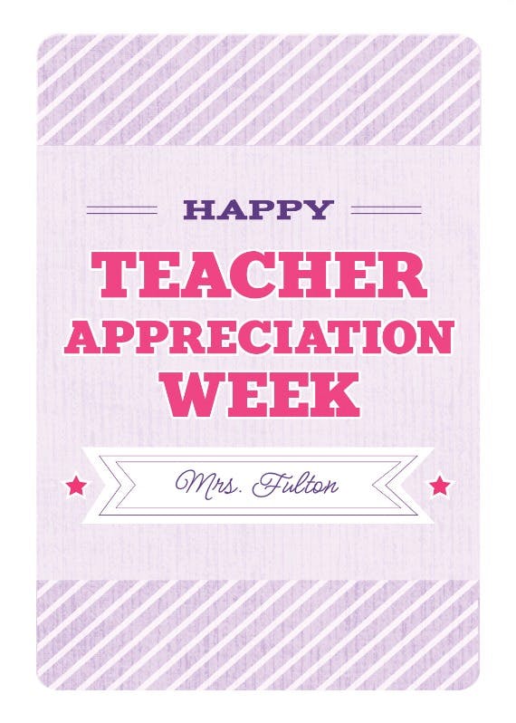 Great teacher -  tarjeta de apreciación a un profesor gratis