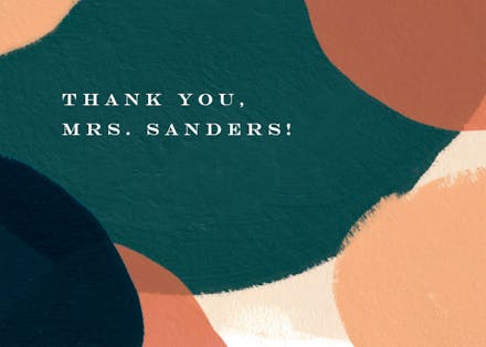 Paintery - Thank You Card For Teacher