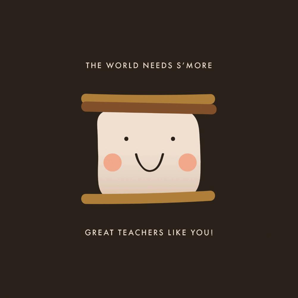 S'more teachers -  tarjeta de apreciación a un profesor gratis