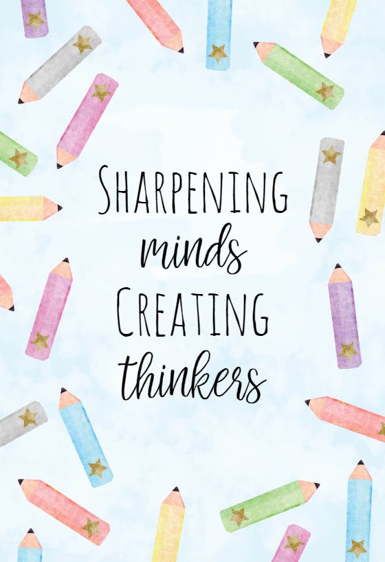 Sharp minds -  tarjeta de apreciación a un profesor