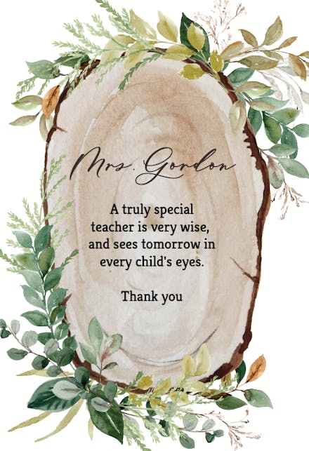 Slice of appreciation - Thank You Card For Teacher