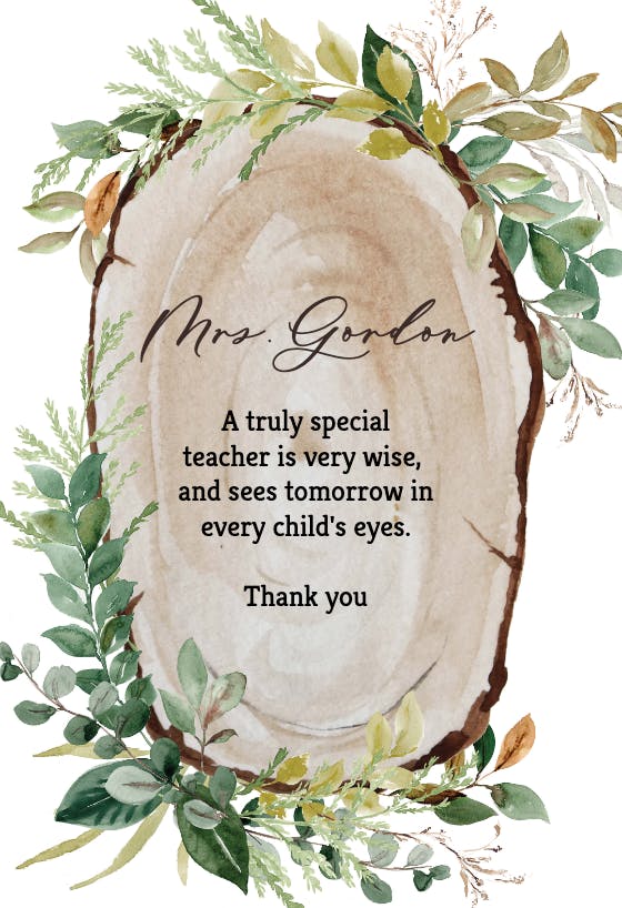 Slice of appreciation - thank you card for teacher