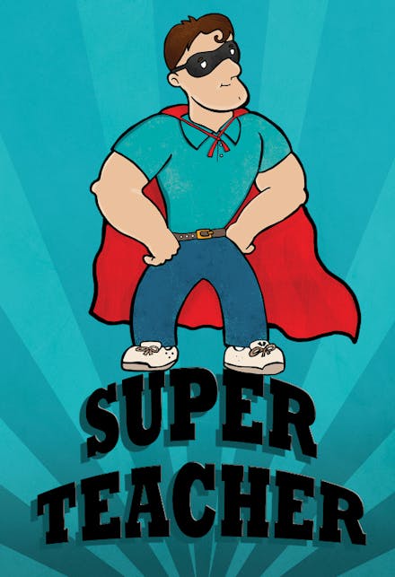 Super Teacher Thanks - Thank You Card For Teacher